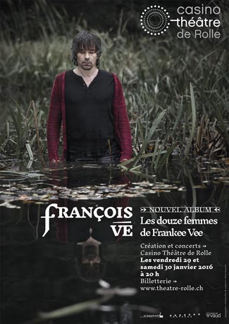 Affiche vernissage François Vé - Nouvel album - Les douze femmes de Frankee Vee